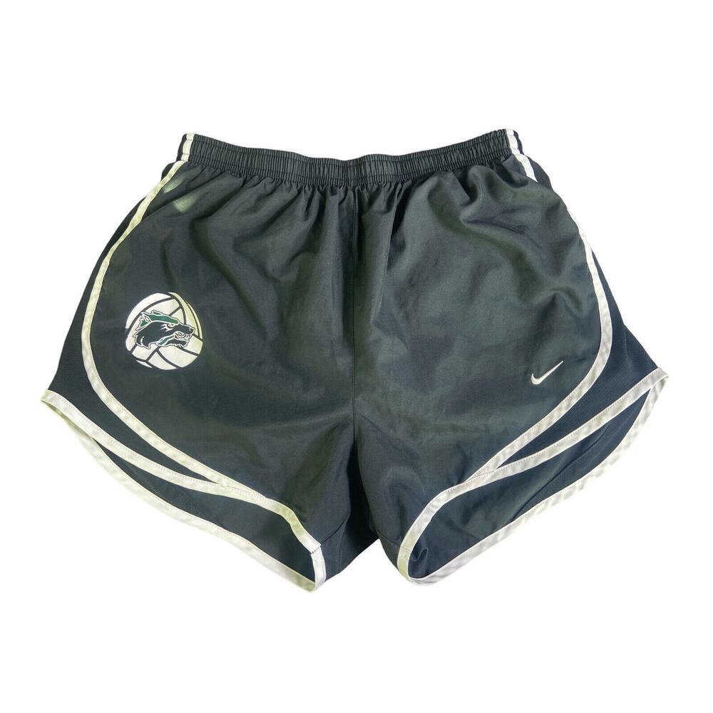 Nike Dri Fit Athletic Shorts Teens Medium Black With‎ White Stripe Volleyball